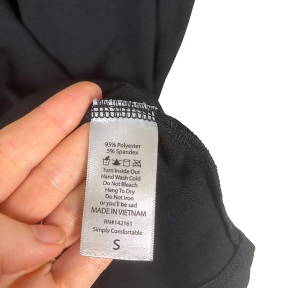 Lularoe Black Gold Shimmer Randy Raglan Baseball Tee Shirt Women’s Small - Picture 4 of 5